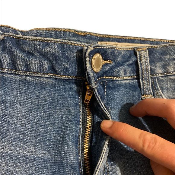 I & M Jeans High-Rise Kylie Frayed Shorts Large Distressed High Waist - Picture 3 of 12